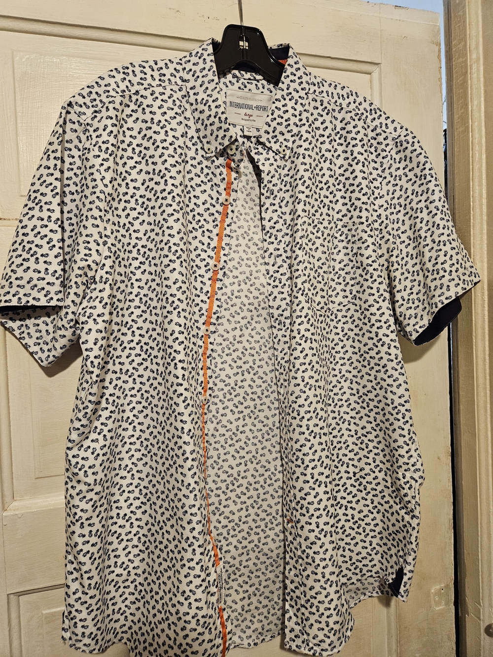 International Concepts Men's White Short-Sleeve Printed Button-Down Shirt